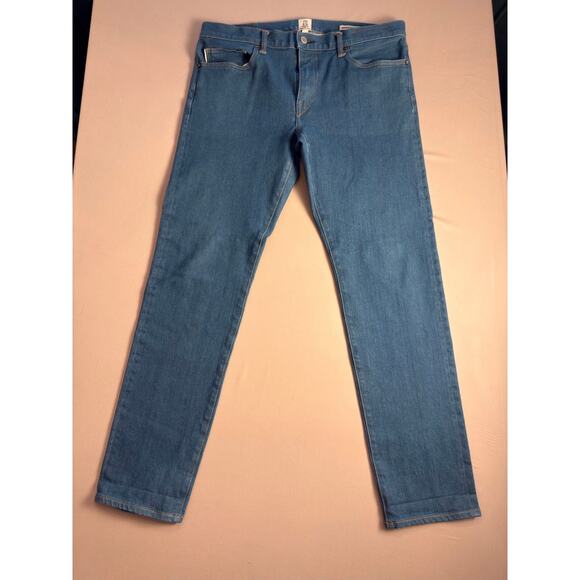 Hiroshi Kato selvage Men's Blue Straight Jeans - Picture 3 of 12